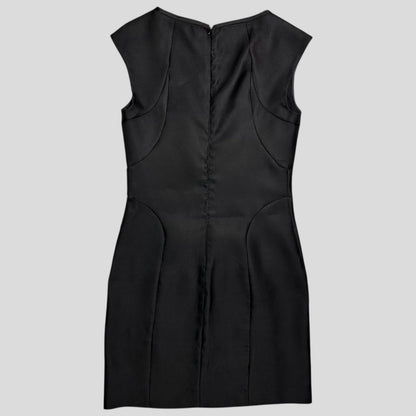 Miu Miu 2008 Silk Technical Panelled Sporty Dress - IT38 (UK8) | Small, Black