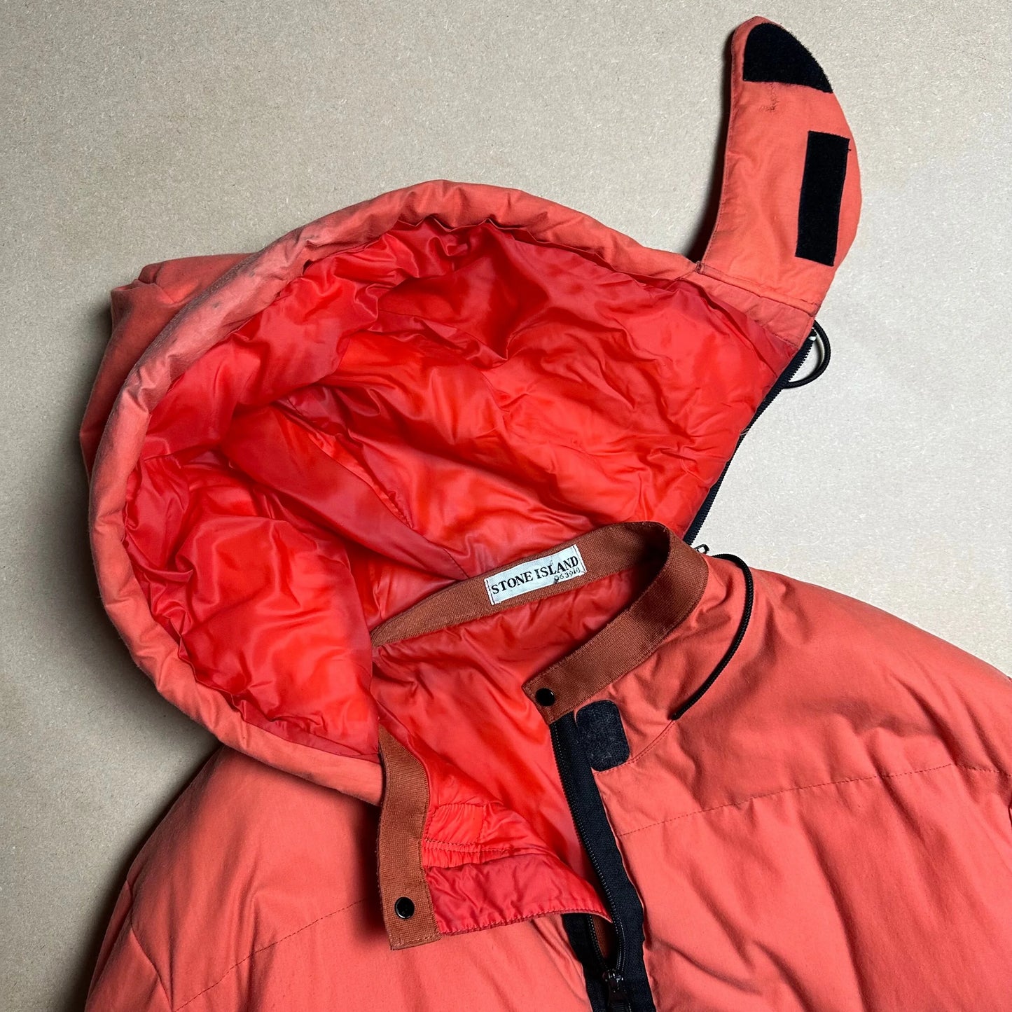 A/W 2000 Safety Orange Waxed Cotton Puffer