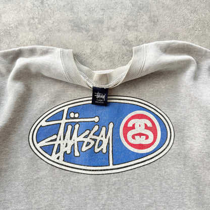Stussy RARE 1990s heavyweight graphic logo sweatshirt (L)