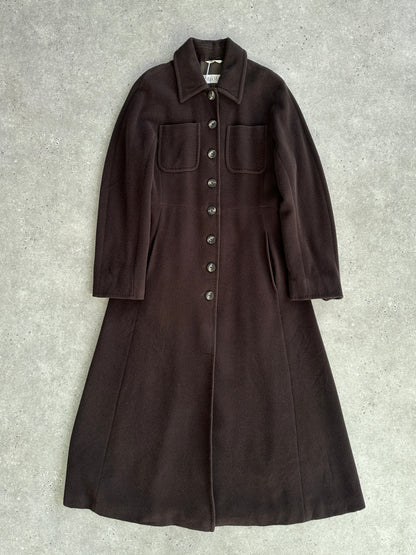 Max Mara Pure Wool A-Line Floor Length Coat - M