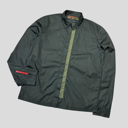 Prada Sport 1999 Nylon Panelled Zip-up Shirt - S/M | Default Title, Multicoloured