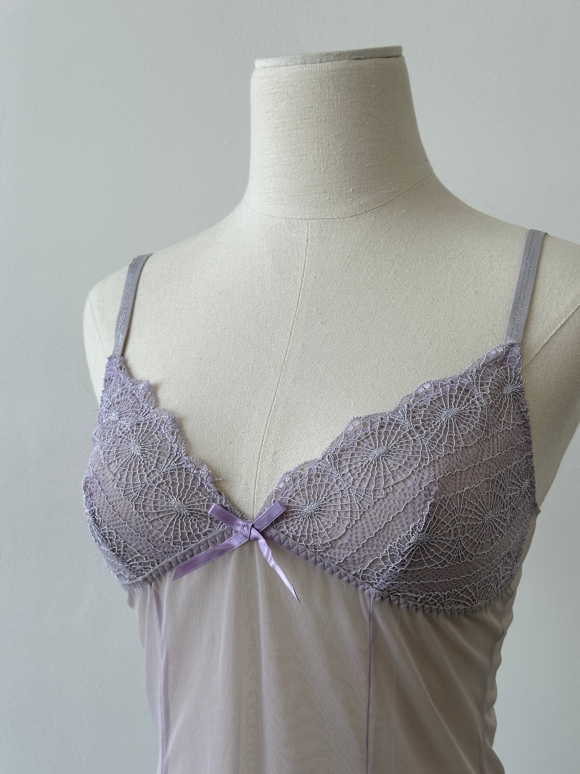 Vintage 1990s Sheer Lace Cami Top - XS-S