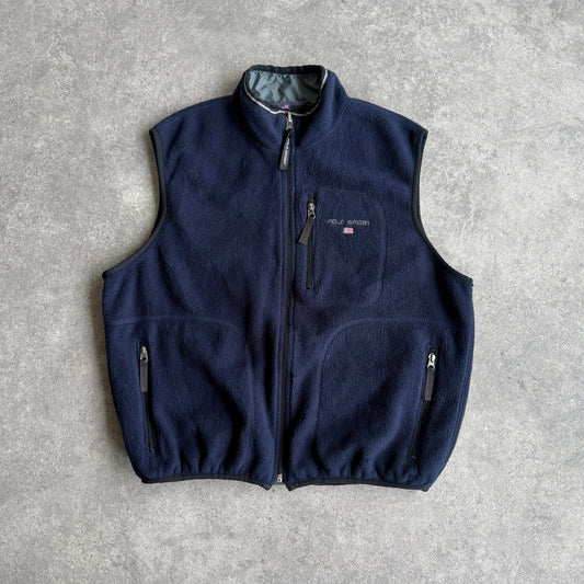 Polo Sport Ralph Lauren 1990s reversible technical fleece jacket (L)