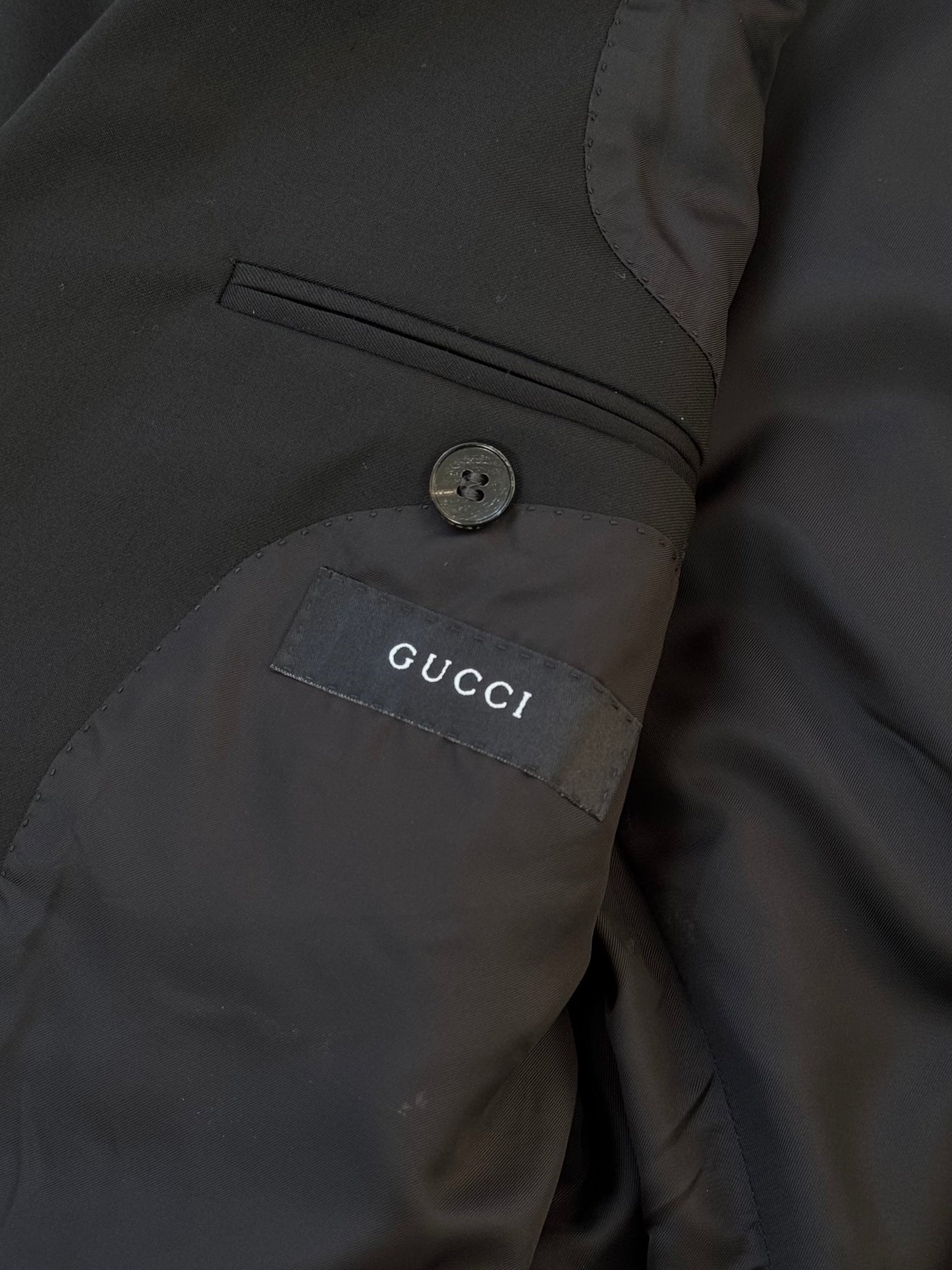 Gucci 1990s Pure Wool Dagger Collar Blazer - 38R/M