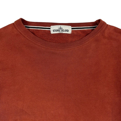 Stone Island Red Cotton Crewneck Sweatshirt