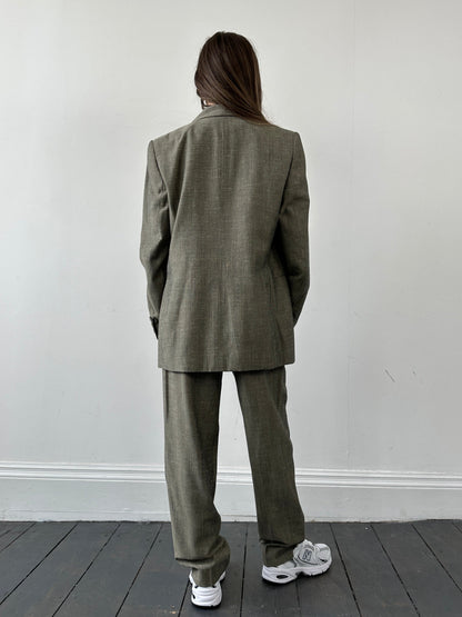 Italian Vintage Wool Single Breasted Suit - XS