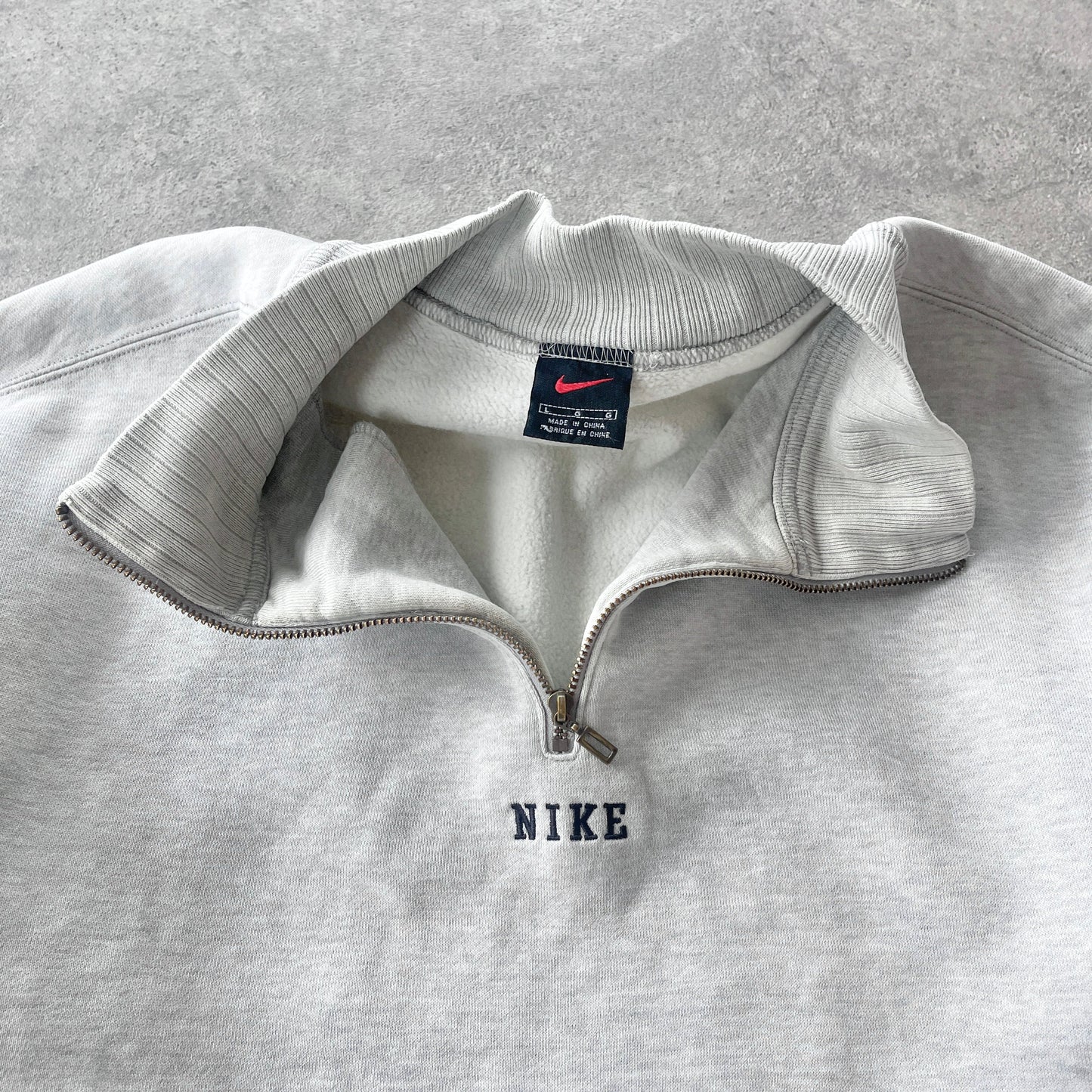 Nike 1990s 1/4 zip heavyweight embroidered sweatshirt (L)