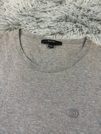 Gucci 2010’s Rubberised GG Logo T-shirt - XL | O/S, Grey