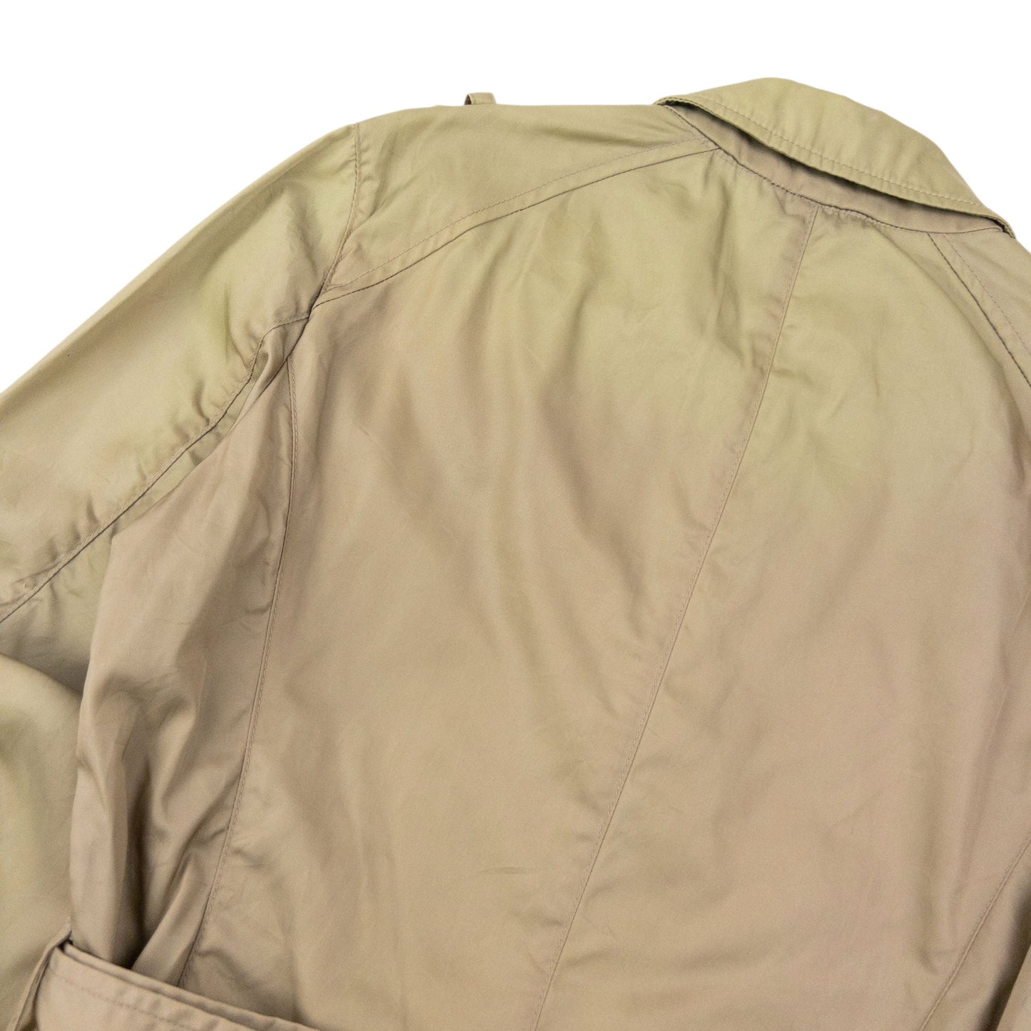 Vintage 2000s Prada Belt Waist Trench Jacket Womens Size M | Medium, Beige