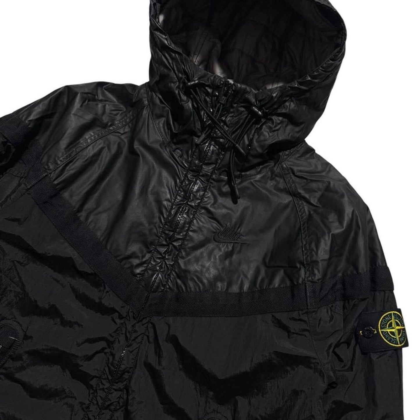Stone Island Mussola Gommata Nylon Metal Jacket | Small, Black