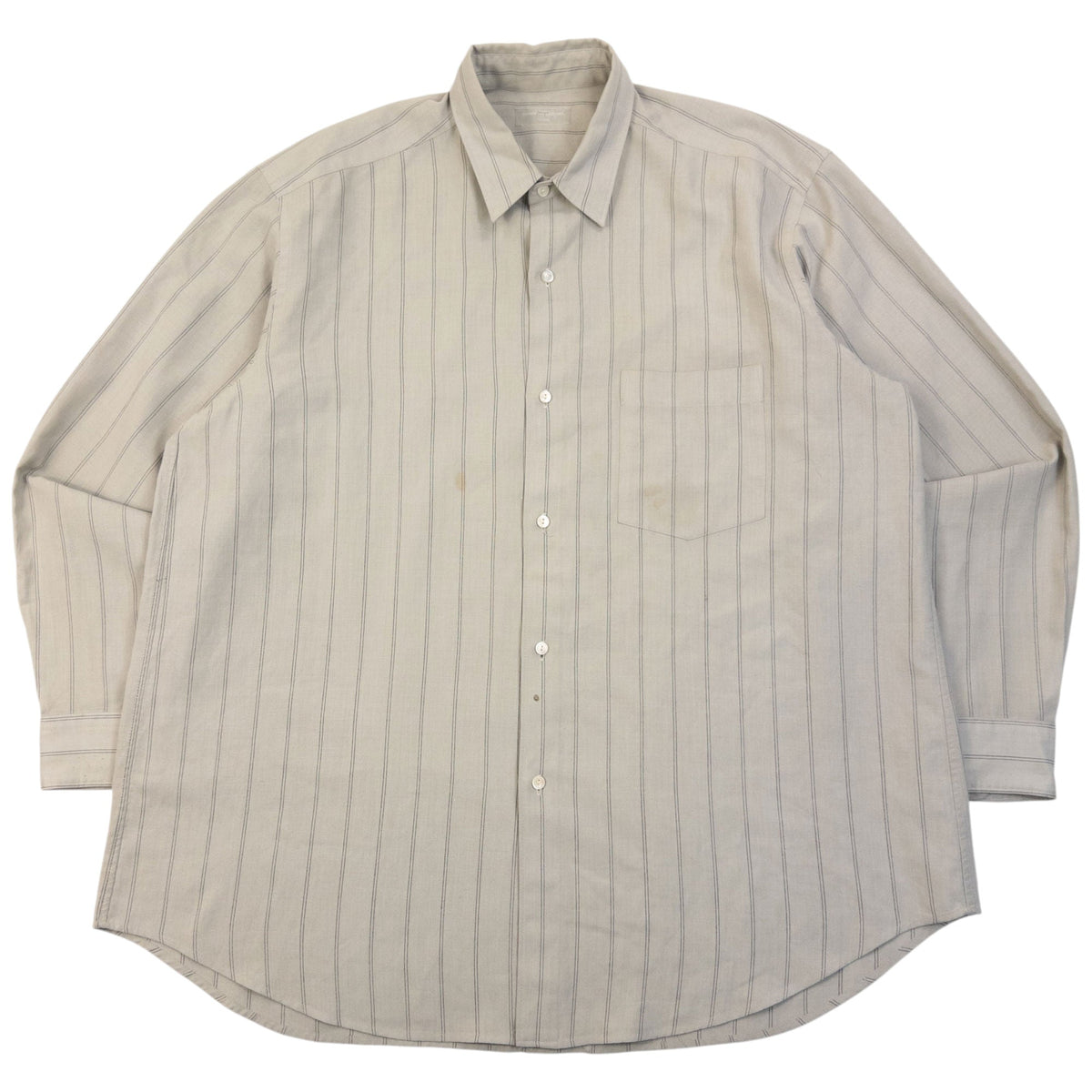 Vintage 90s Comme Des Garçons HOMME Long Sleeve Button Up Shirt Size L | Large, Grey