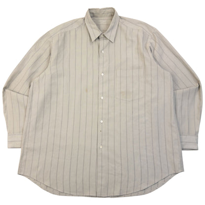 Vintage 90s Comme Des Garçons HOMME Long Sleeve Button Up Shirt Size L | Large, Grey