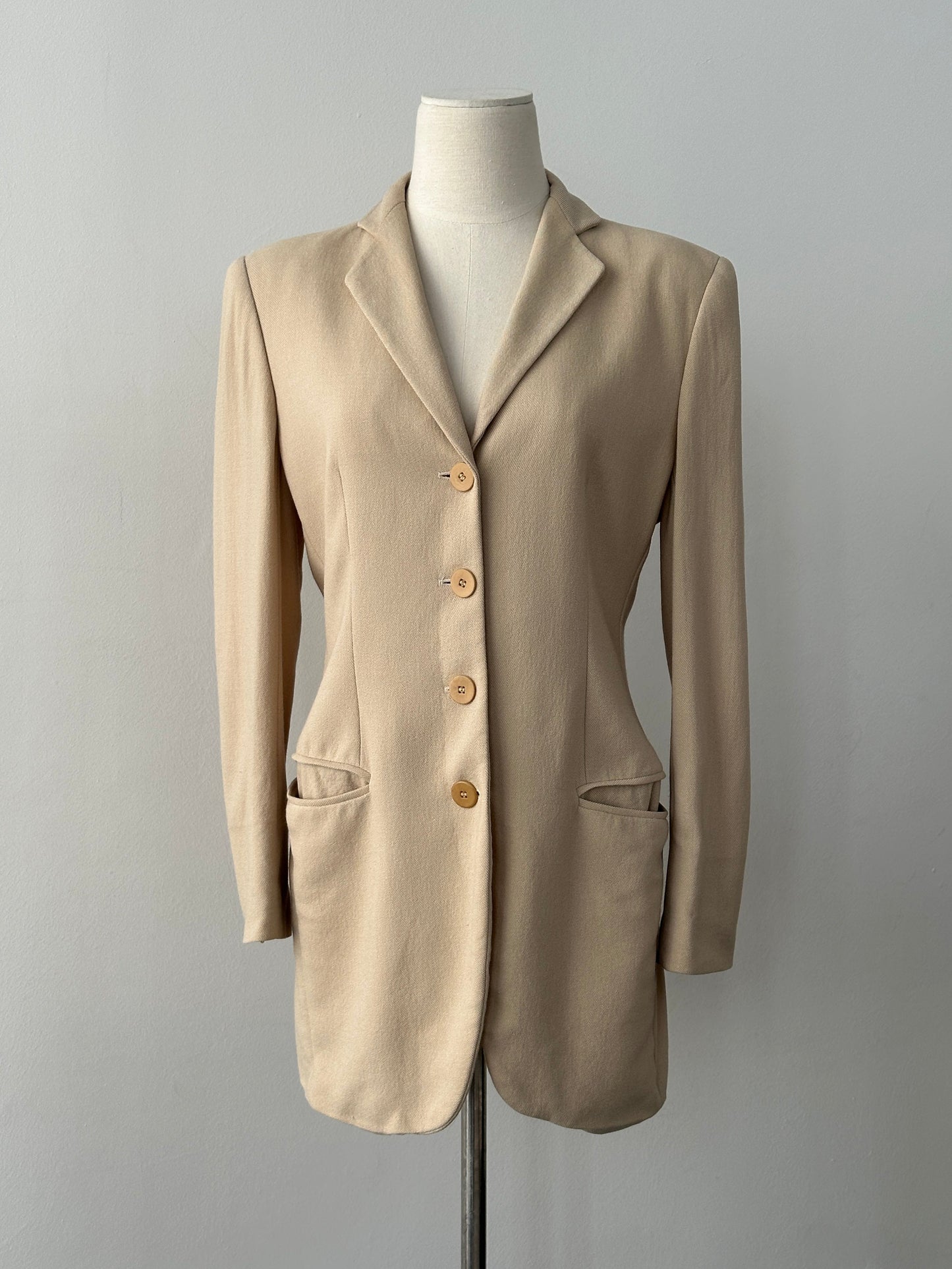 Mani 1990s Wool Single Breasted Blazer - S