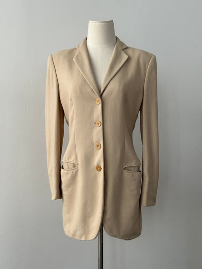 Mani 1990s Wool Single Breasted Blazer - S