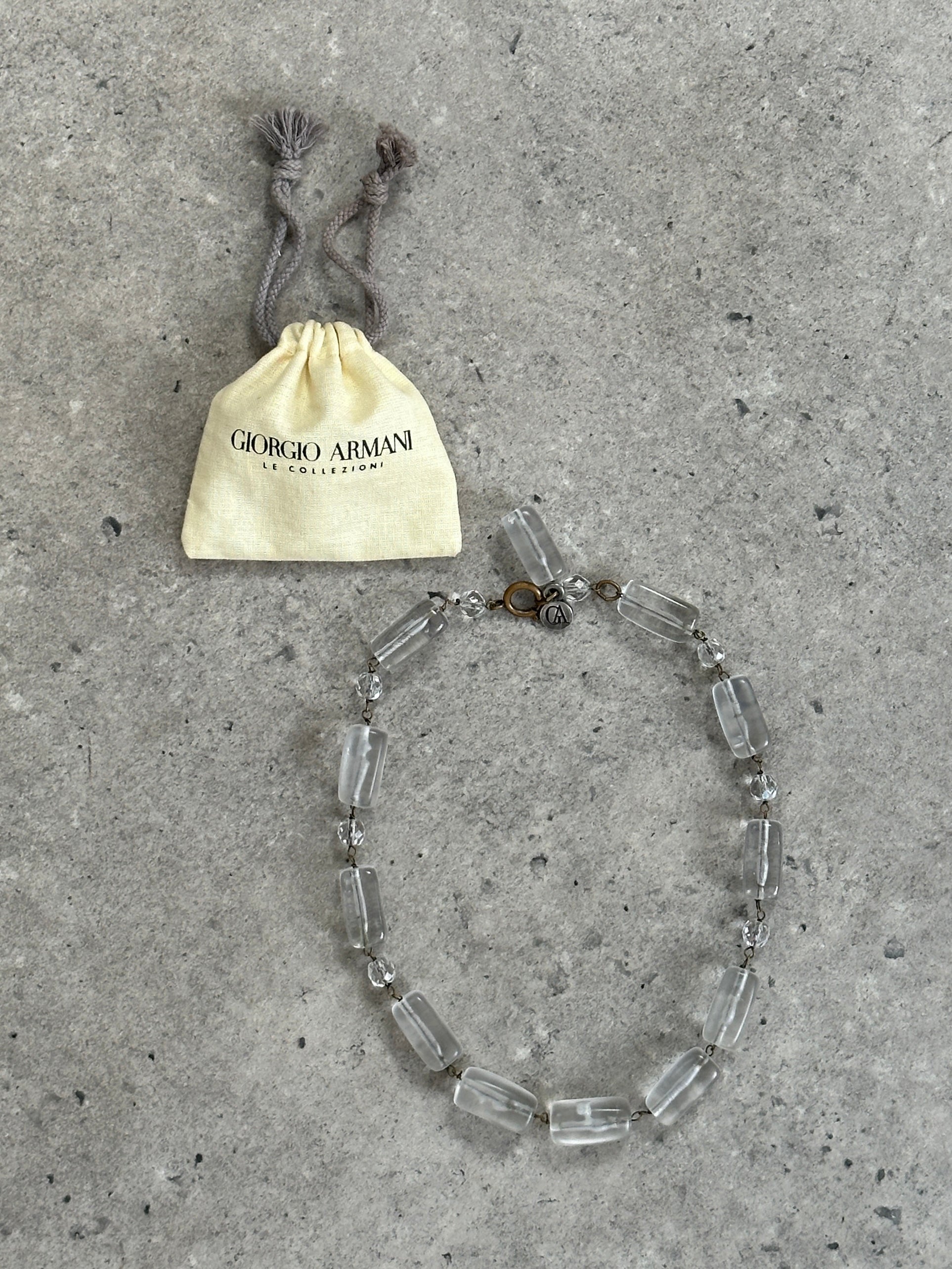 Giorgio Armani Le Collezioni 2000s Frosted Resin Necklace