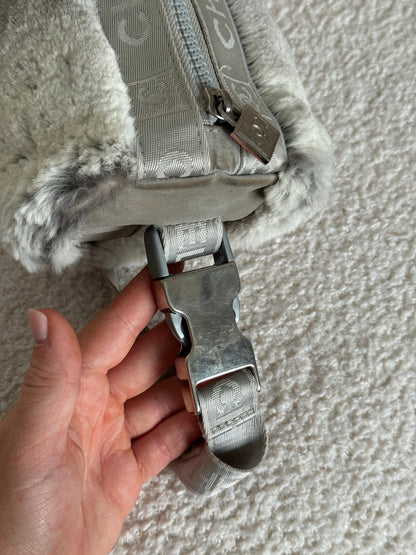 Vintage 2005/2006 Chanel Sport Lapin Fur Mini Duffle Shoulder Bag | O/S, Grey