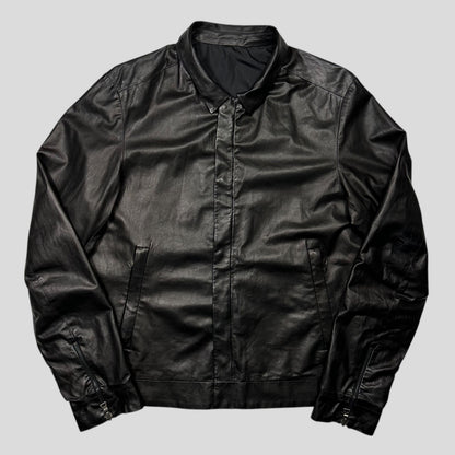 Prada Sport 2007 Glove Leather + Nylon Reversible Work Jacket - IT54 (L) | Black