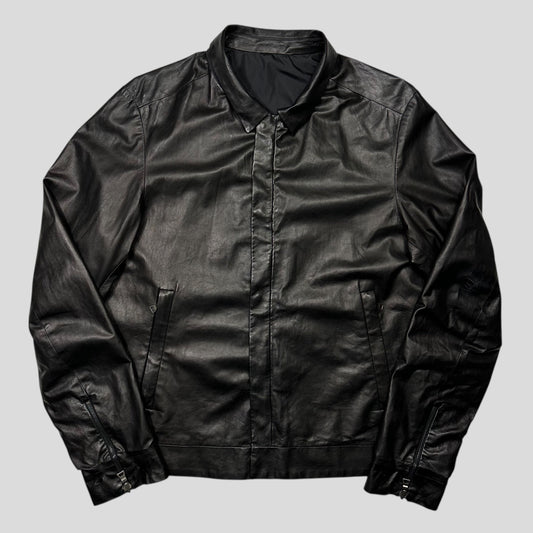 Prada Sport 2007 Glove Leather + Nylon Reversible Work Jacket - IT54 (L) | Black