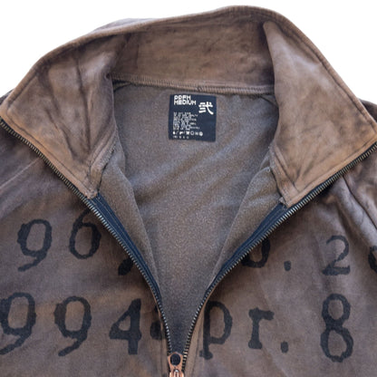 Vintage PPFM Velour Zip Up Track Jacket Jumper Size M