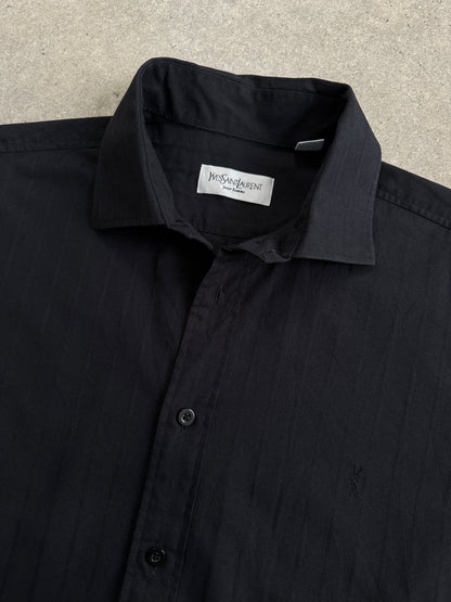 Yves Saint Laurent Pour Homme 1990s Cotton Striped Shirt - L-XL