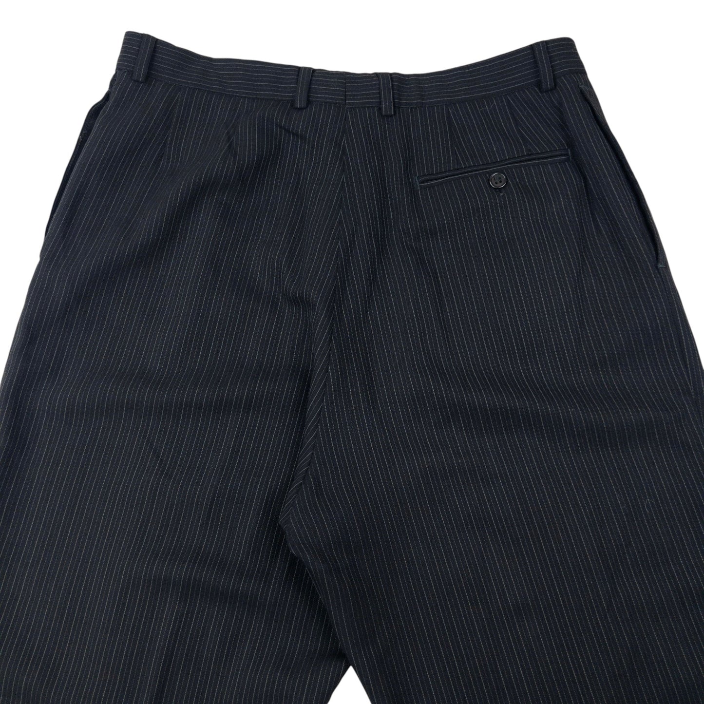 Vintage 90s YSL Yves Saint Laurent Pinstripe Jacket & Trousers Suit Set Size L | Large, Black