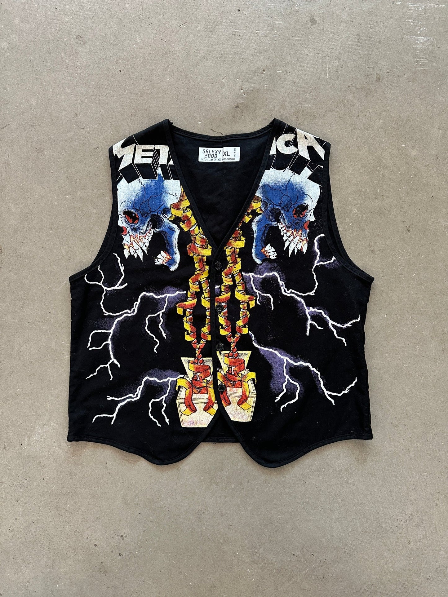 1990's Metalica Waistcoat - XL | Default Title, Red