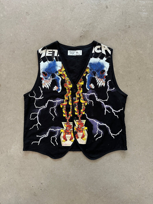 1990's Metalica Waistcoat - XL | Default Title, Red