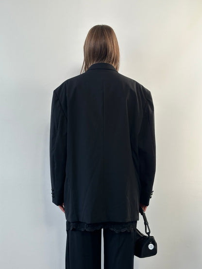 Christian Dior Le Connaisseur 1990s Tuxedo Wool Blazer - 52R/XXL