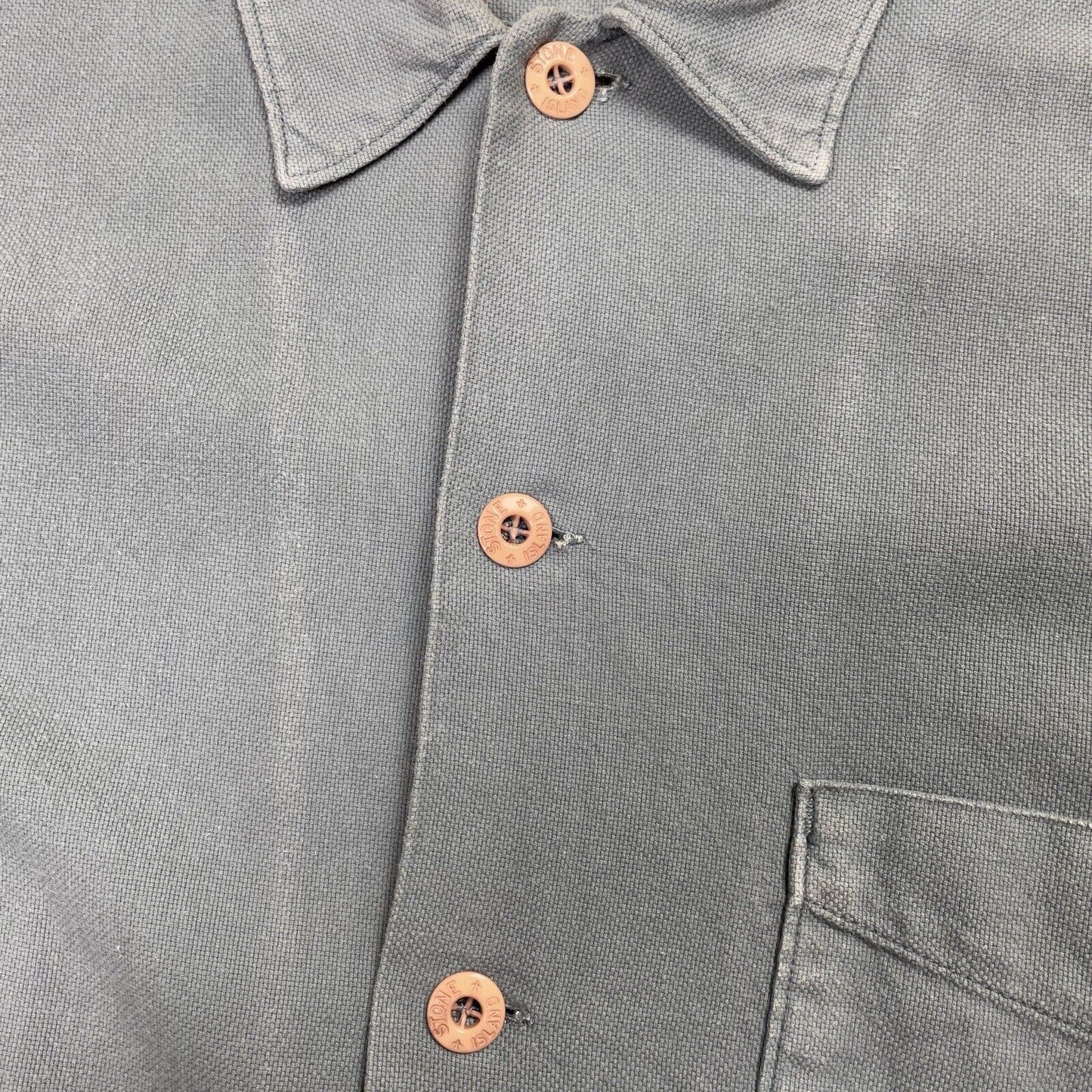 Vintage Stone Island Marina Shirt SS1995, Size XL | Large, Slate Blue