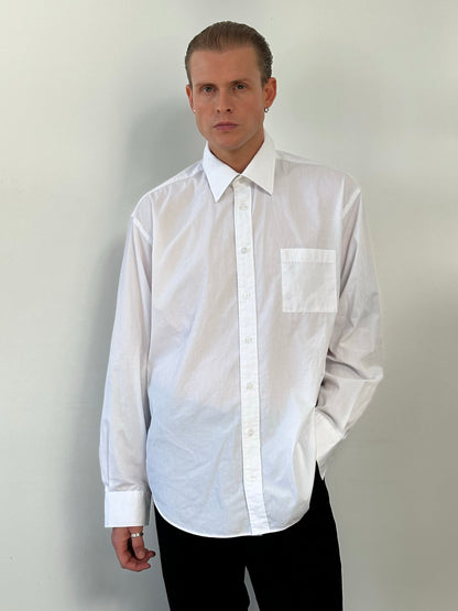 Yves Saint Laurent 1990s Cotton Logo Shirt - XL