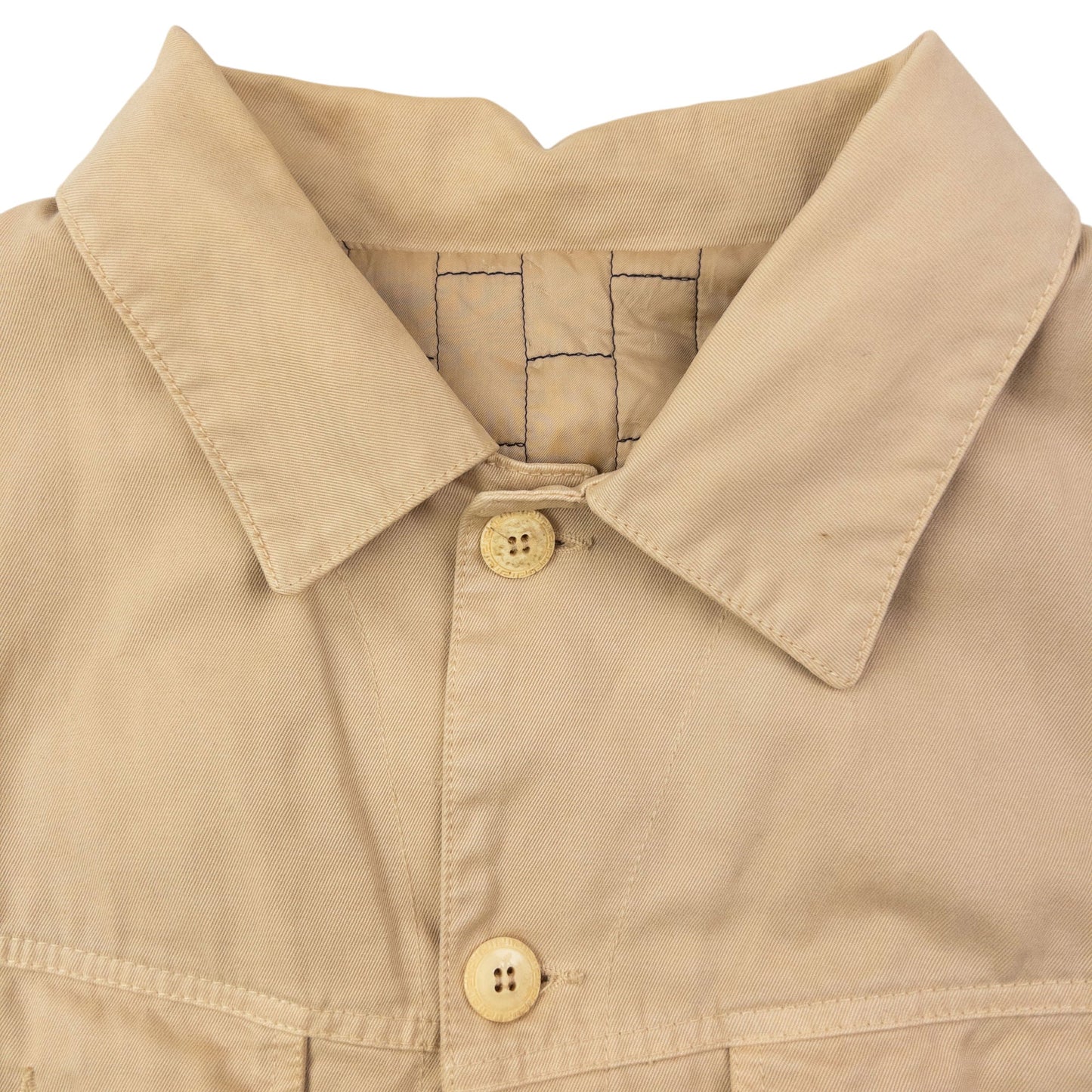 Vintage 2000s Versace Classic V2 Button Up Jacket Size L | Large, Beige