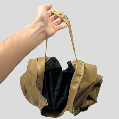 Neil Barrett AW00 Caramel Leather Moto Slingbag Jacket - L