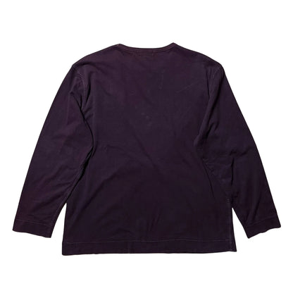 S/S 2000 Wine Red Adhesive Mini Spell-Out Long-Sleeve T-Shirt
