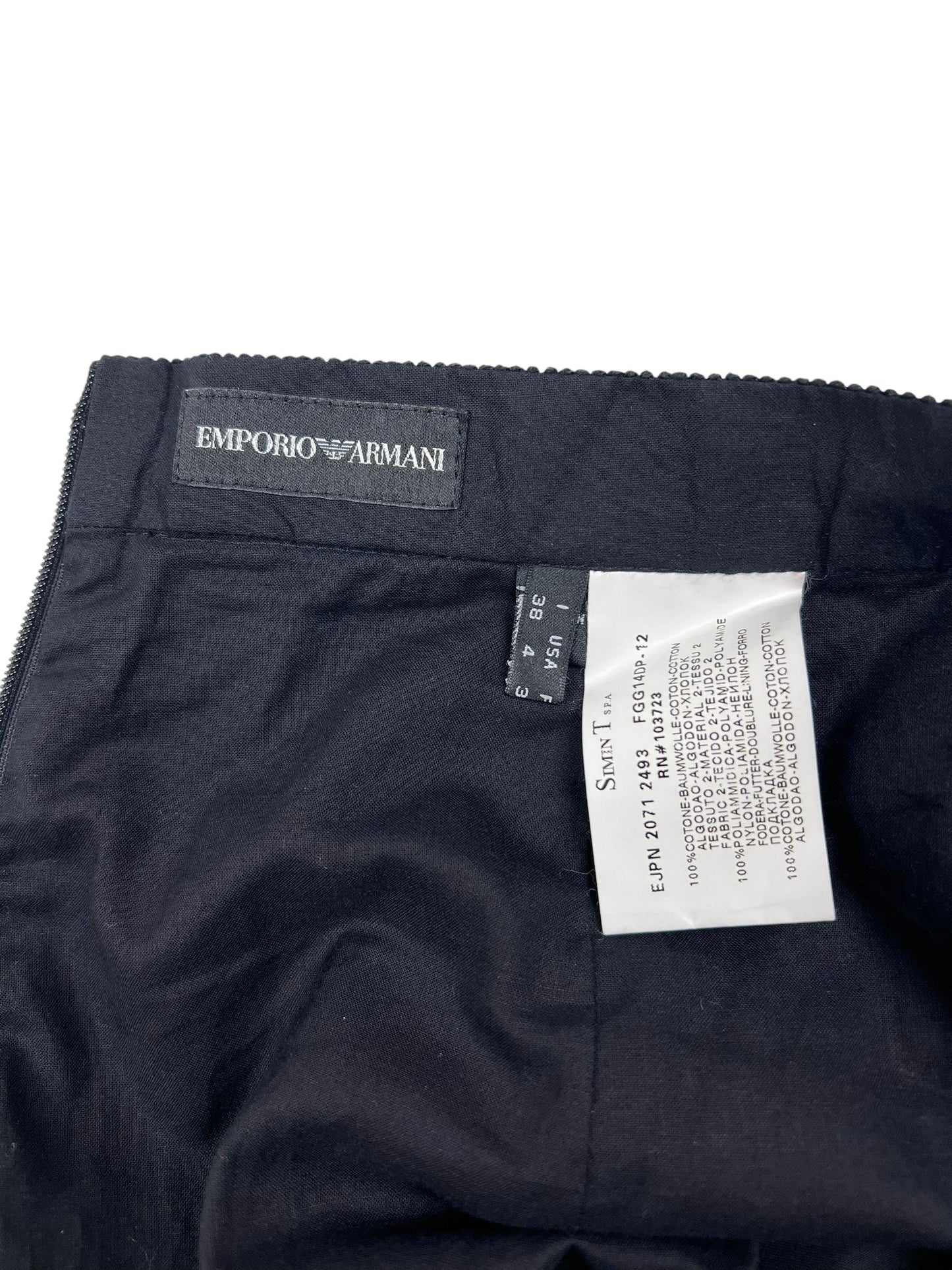 Emporio Armani gathered pleat skirt | Navy, Multicoloured