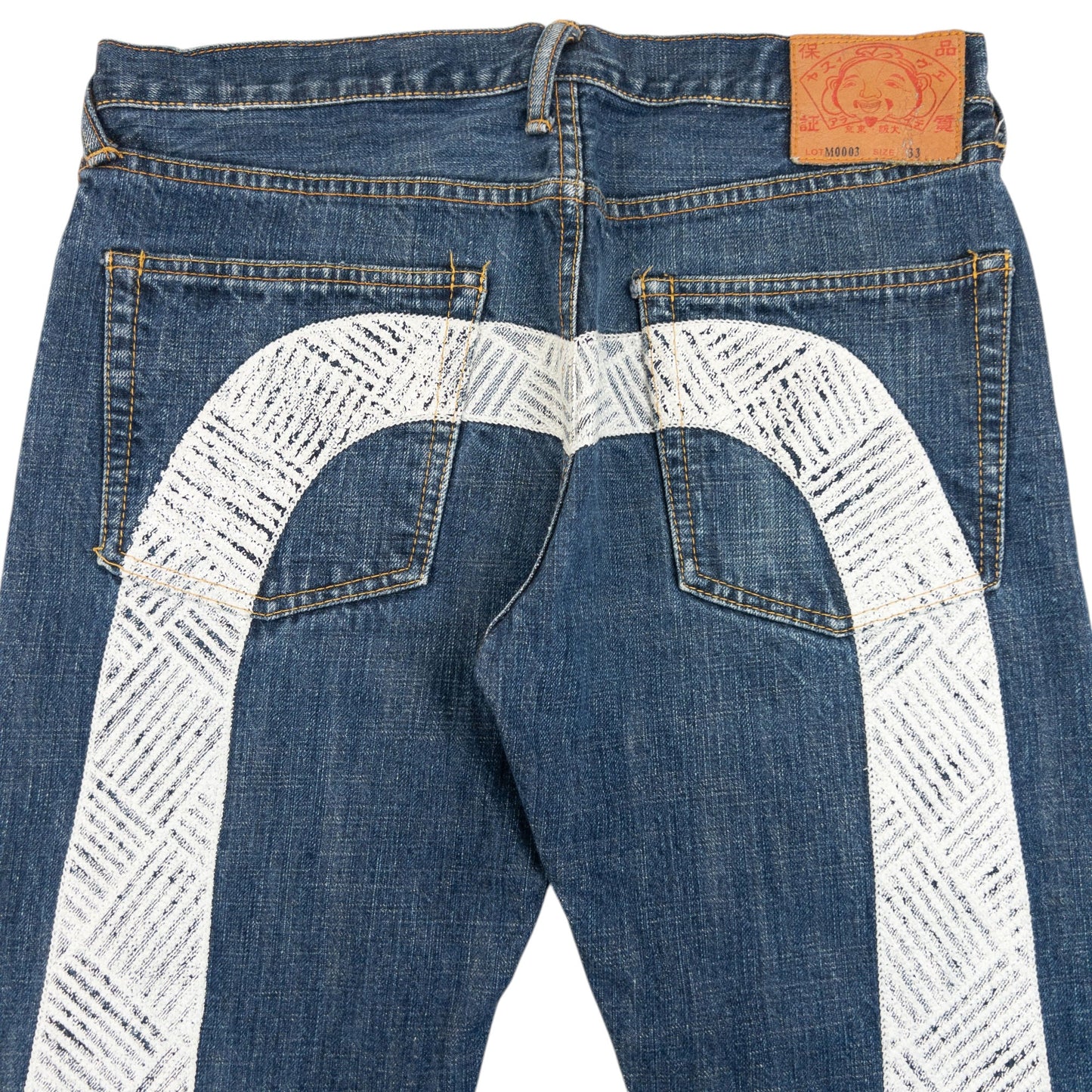 Vintage 2000s Evisu Embroidered Daicock Japanese Denim Jeans Size W32 | W32, Multicoloured