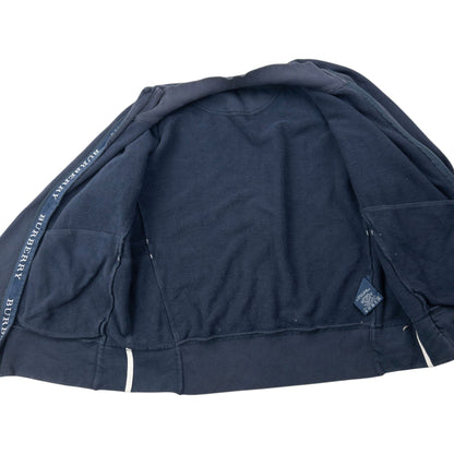 Vintage 2000s Burberry Zip Up Sweatshirt Size M | Medium, Navy