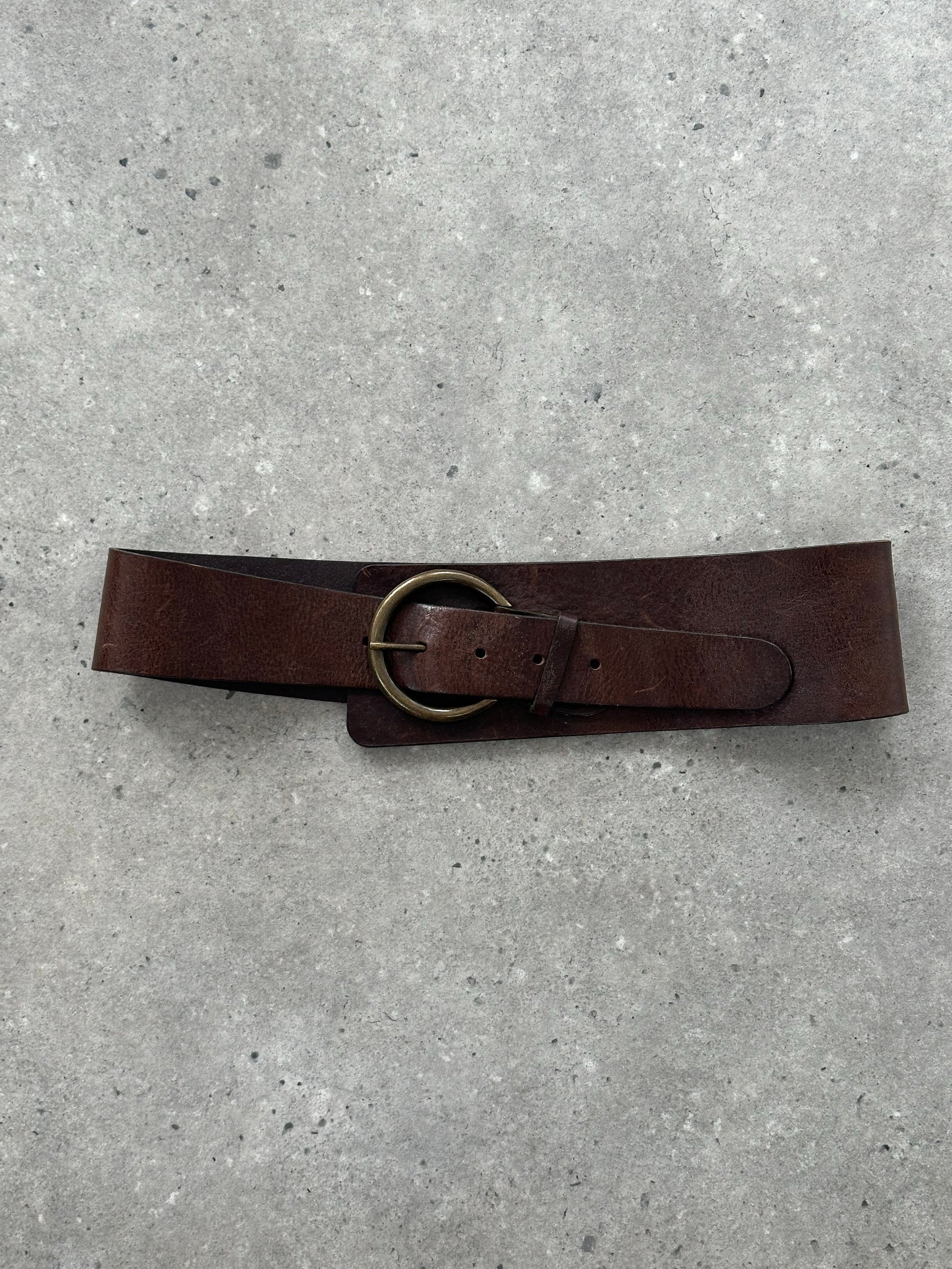Joeeph 1990s Leather Chunky Belt - W26-30