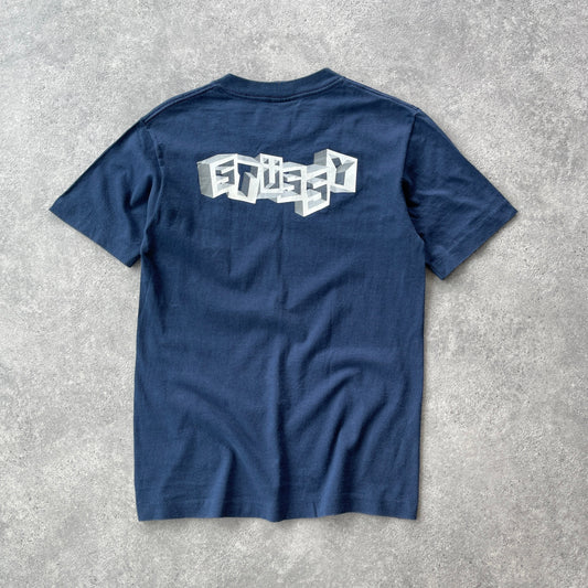 Stussy 1990s heavyweight cube graphic t-shirt (S)