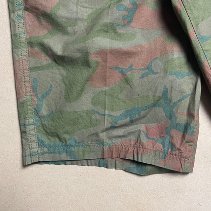 S/S 1990 Teal Green Ice Camouflage Pleated Shorts