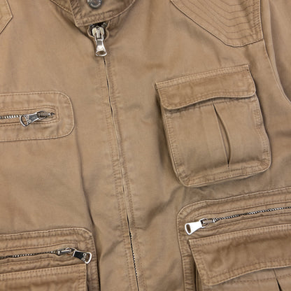 Vintage 2000s Dolce & Gabbana Multi Pocket Cargo Jacket Size S | Small, Beige