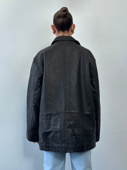 Tommy Hilfiger Double Breasted Leather Jacket - XL