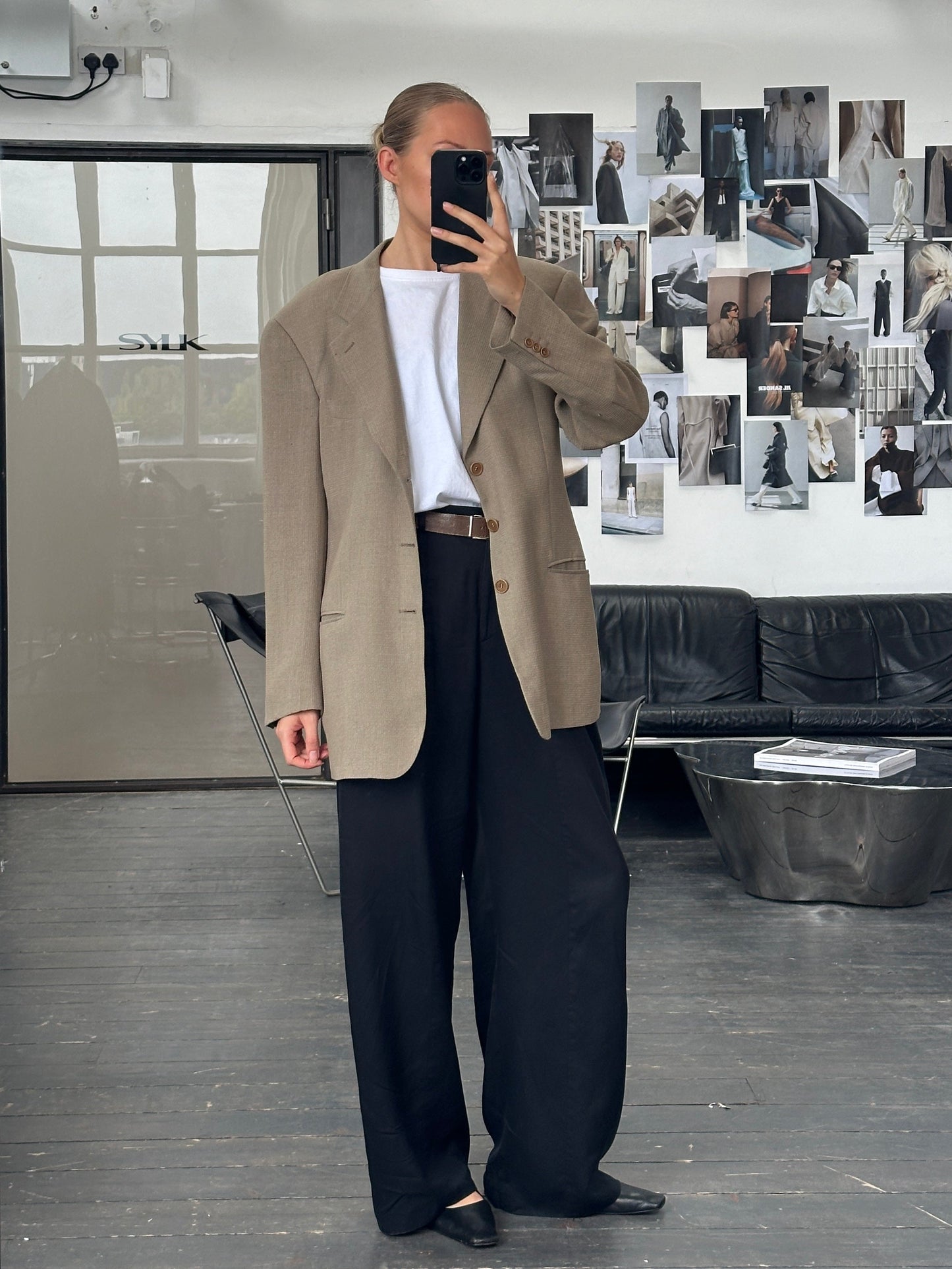 Giorgio Armani Le Collezioni 1990s Wool Woven Blazer - 40R/L