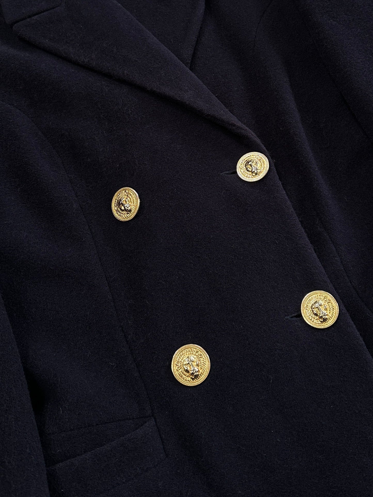 Gianni Versace Versus 1990s Bespoke Button Double Breasted Coat - M