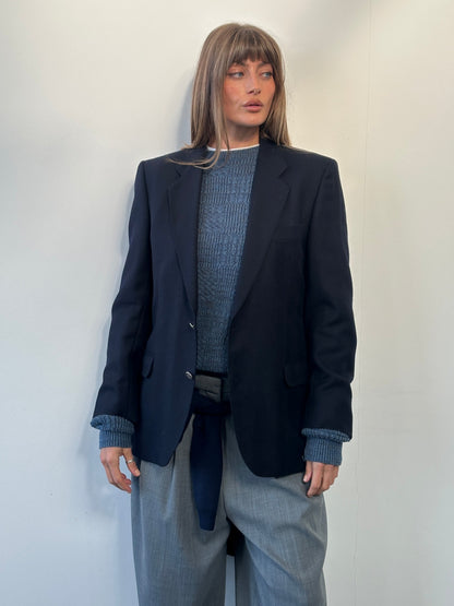 Vintage 1990s Pure Wool Single Breasted Blazer - 38R/M