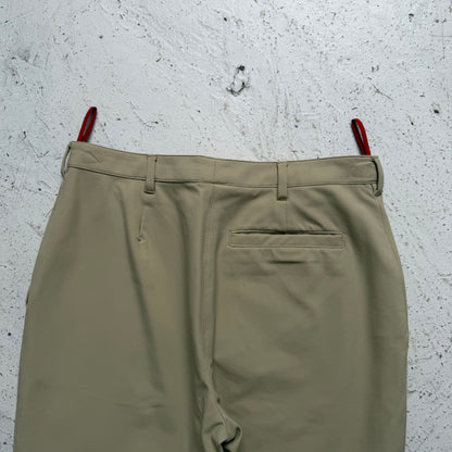 ss2000 prada sport nylon slim fit trousers | O/S, Beige