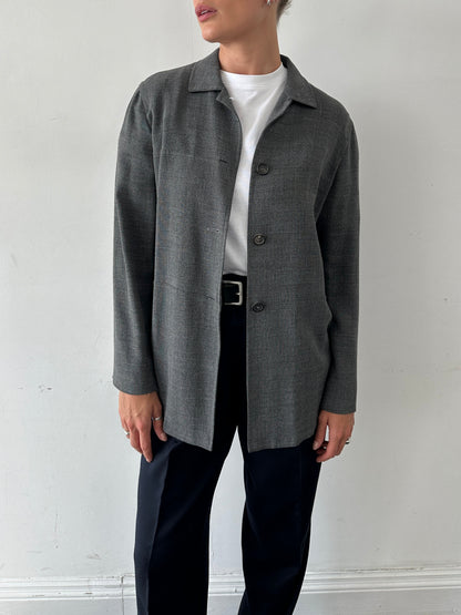 Marella Minimal Wool Lightweight Jacket - L