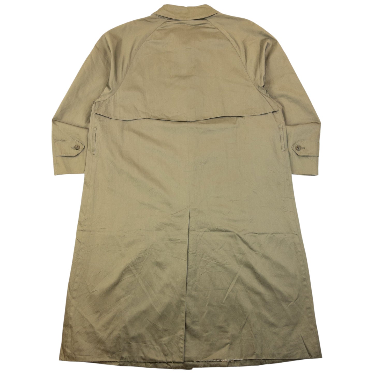 Vintage 90s Burberry Nova Check Lined Trench Jacket Size XL | XL, Green