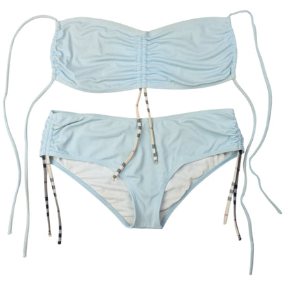 Vintage Burberry Nova Check Bikini Set Womens Size L