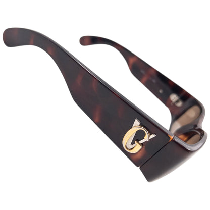 Vintage 90s Gianni Versace Tortoise Shell Sunglasses | O/S, Brown