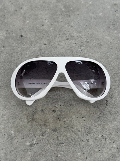 Versace 2000s Oversized Shield Logo Sunglasses